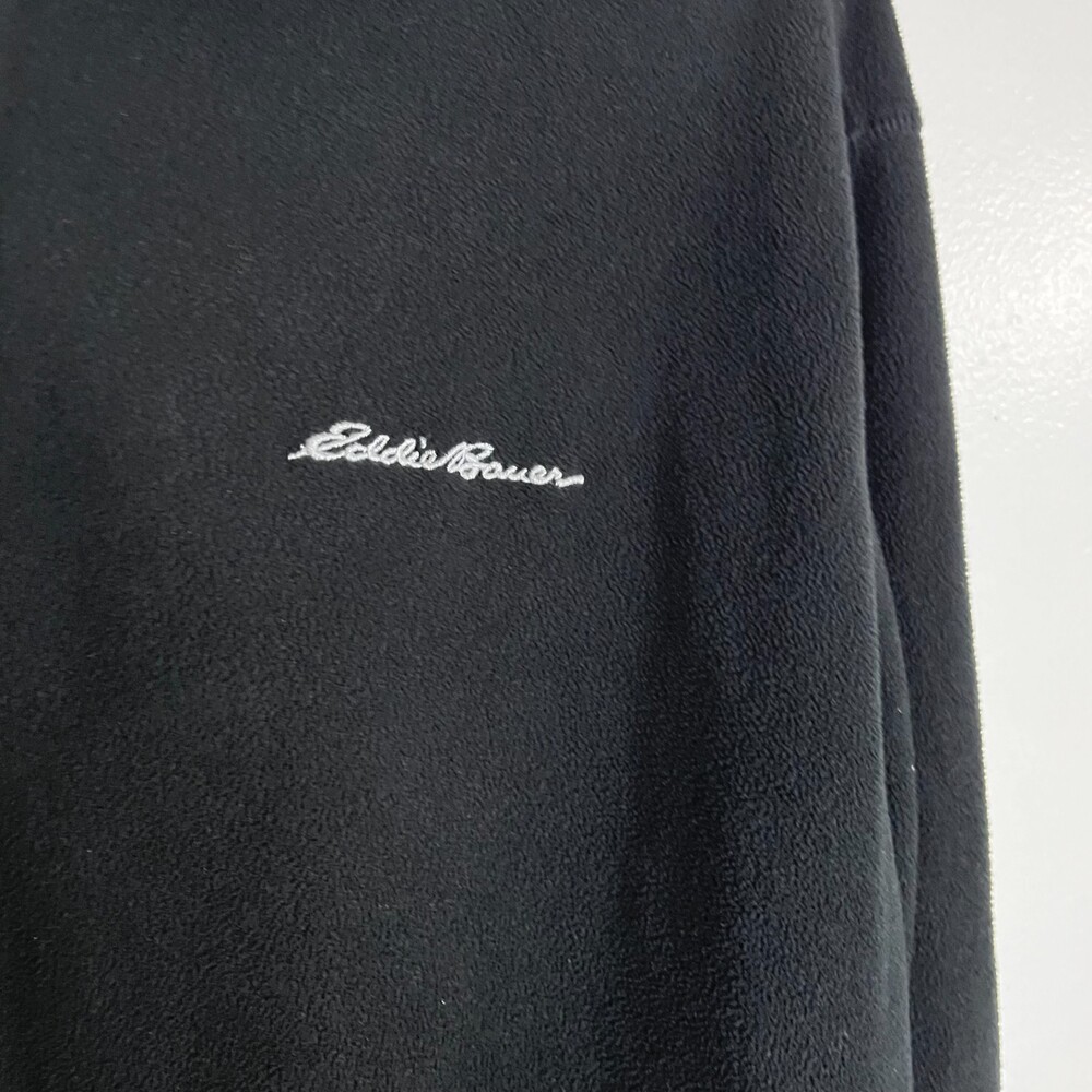 Eddie Bauer Men's Fleece 1/4 Zip Pullover Black Sweater Sz TL Large Tall - Picture 4 of 9